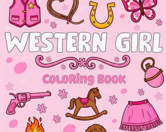Disegni da colorare di ragazze western: arte cowgirl audace e facile