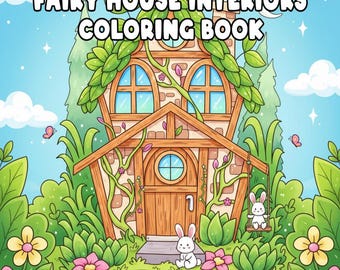 Fairy House Interiors Coloring Pages – Magical Rooms Bundle