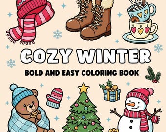 Cozy Winter Coloring Pages – Bold and Easy Bundle