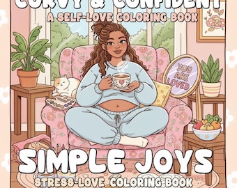 Cozy Curvy Girl Coloring Pages – Body Positive Art (PDF & PNG)