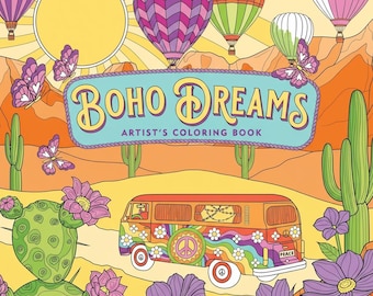 Boho Nature Coloring Book | Zen Landscape Printable Pages | Adult & Teen Relaxing Art | Instant Download