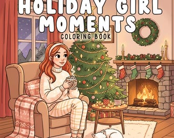 Holiday Girl Moments Coloring Pages – Festive Season Bundle