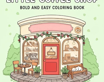 Dibujos para colorear de arte de cafeterías – Paquete Cafe Vibes