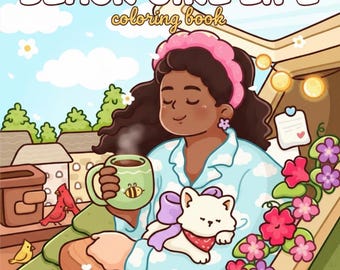 Black Girl Life Coloring Book – Everyday Activities, Simple Style (Digital Download)