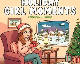 Holiday Girl Moments Coloring Pages – Festive Season Bundle