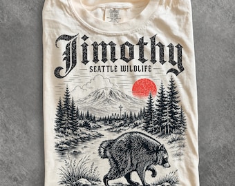 Jimothy Raccoon PNG, Viral Seattle Raccoon Meme, Vintage PNW Wildlife Shirt Design, Funny Trash Panda, DTF Sublimation Digital Download File