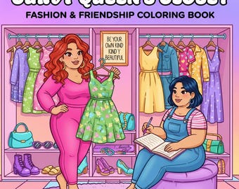 Curvy Cuties Coloring Pages – Body Positive Art Bundle