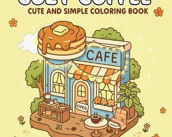 Cozy Coffee Coloring Pages – Cafe Moments Art Bundle