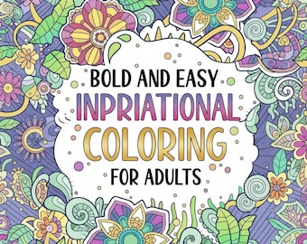 Páginas para colorear motivacionales, atrevidas y fáciles: paquete inspirador