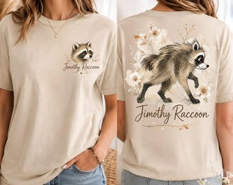 Jimothy Raccoon Png, Front Back Shirt Design, Viral Seattle Raccoon Meme, Funny Trash Panda, Animal Lover Sublimation Digital Download Files
