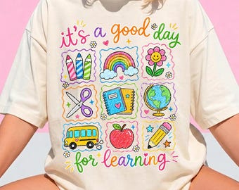 It's a Good Day for Learning PNG, Teacher Life School Supplies Shirt Design, Back to School Teacher Sublimation Digital Download