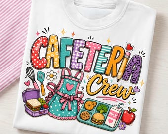 School Cafeteria Crew PNG, Lunch Lady PNG, Cafeteria Staff Design, School Cafeteria Worker, Back to School Sublimation Digital Download File