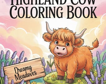 Highland Cow Coloring Pages – Adorable Farm Animal Bundle