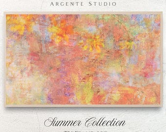 Colorful Pastel Summer Frame Tv Art Modern Abstract | Maximalist Dopamine Electronic Painting | Holiday Spring Y2k Samsung Screensaver