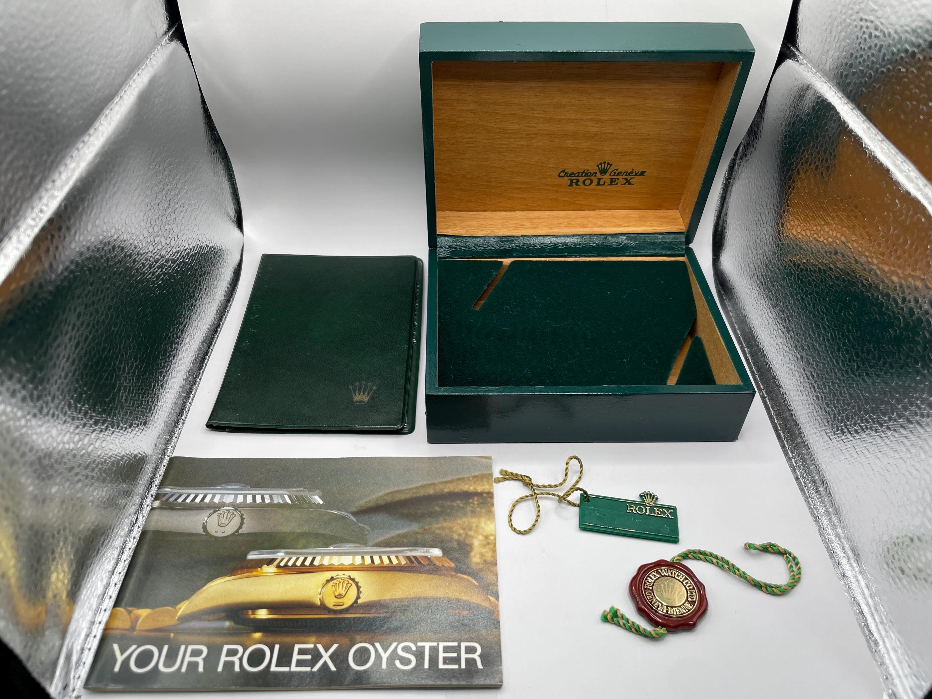Vintage Rolex Green Box Set Inner Case Tag Seal Booklet 67.00.3