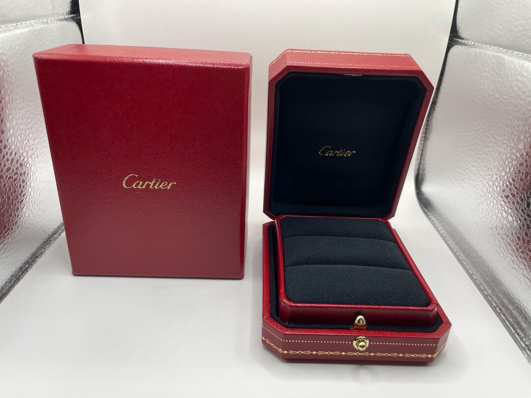 Wedding Rig Box Cartier Ring Double Wedding Band Box Red Jewelry Case With Outer Box ...
