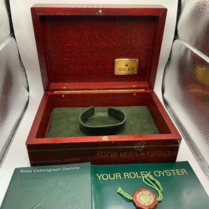 Rolex Daytona Caixa de Madeira Conjunto 60.00.09 Original Vintage com Livreto e Etiqueta 2001 2003 / 22509