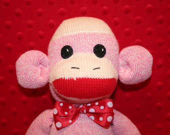 Pinkee:  Classic Red Heel Sock Monkey for Baby