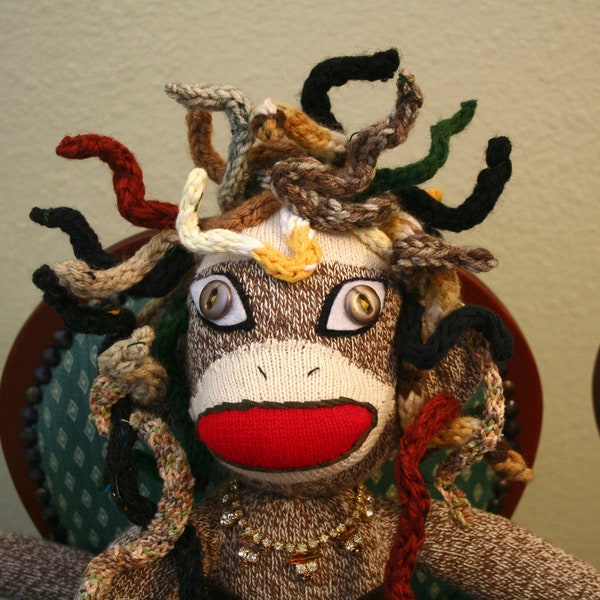 Reserved for MOAL - Medusa Sock Monkey