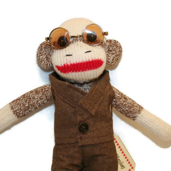 8" Sock Monkey in Brown
