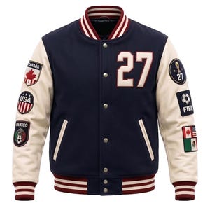 FIFA World Cup 2026 Champions Varsity Jacket | Canada USA Mexico Soccer Letterman Bomber