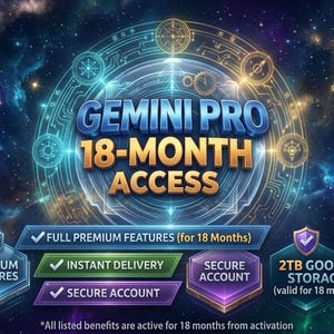 Gemini Pro Edición de 18 meses: Desbloqueo de todas las funciones (Entrega inmediata)