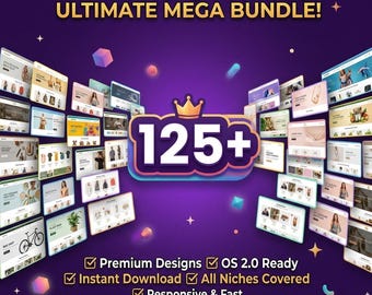 Shopify Themes Bundle: Instant Download, All Niches Covered