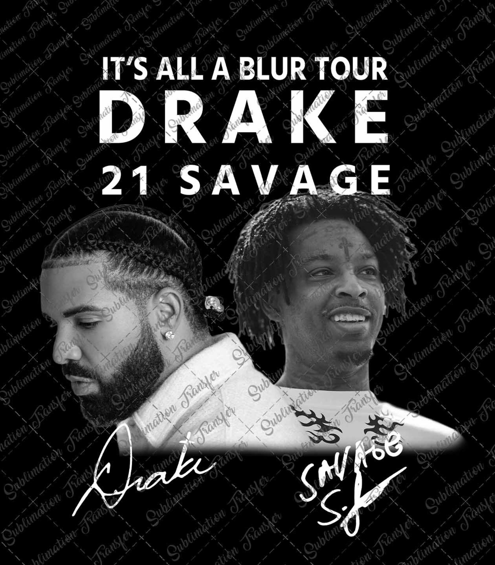 Drake Rapper Png Drake Merch Png Drake It's All A Blur Etsy