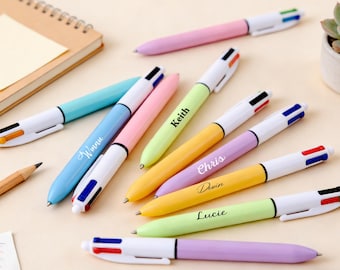 Personalized multi-functional pen, engraved - a gift for her, a gift for a colleague, a school and office supply.