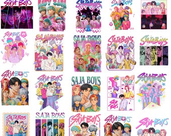 70+ Kpop Dämonenjäger Saja Boys PNG, Kpop Idol Gruppe Shirt, Huntrix Png Design, Saja Boys Band Png, Huntrix Anime Fans Clipart, digitale Datei