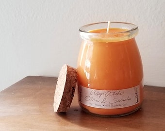 Citrus & Sriracha: Wisp Wicks Small Batch Hand Poured Soy Candle