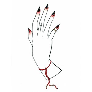 Threaded Hand, Hand Signed Giclee Print 5x7