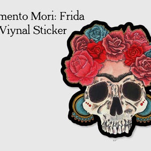 Momento Mori: Frida, Vinyl Sticker 2.5&quot; x 2.3&quot;