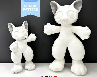 Anthro Furry Plush PDF Sewing Pattern + Tutorial | Basic Body DIY Fursona Template