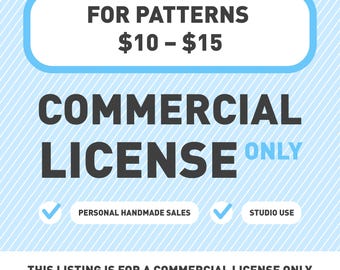 Commercial License（only）for patterns 10-15 USD