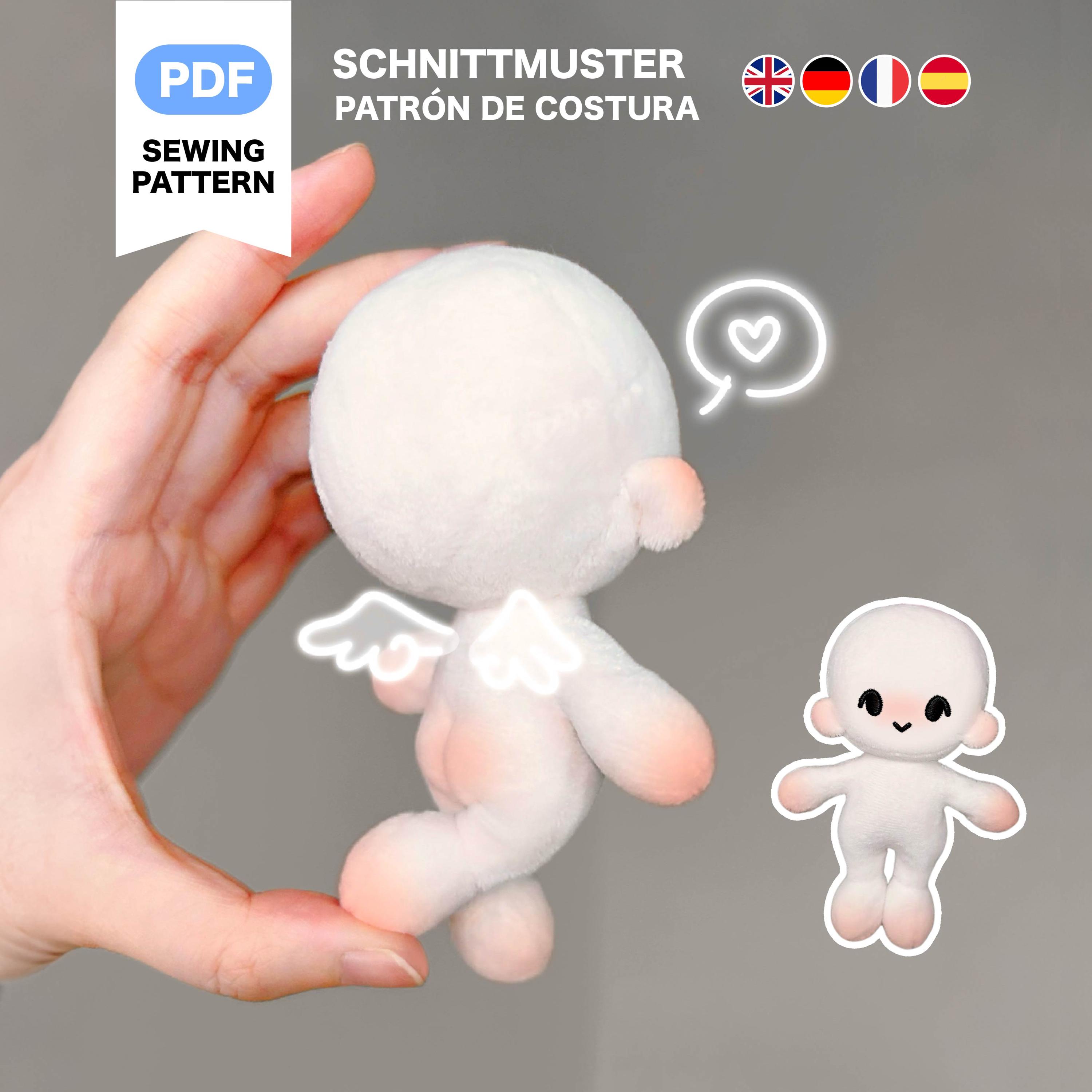 Jelly Bean Chibi Humanoid Plush Sewing Pattern & Tutorial (english