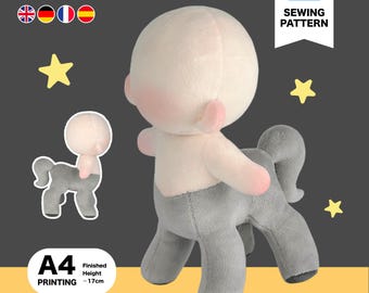 Chibi Centaur Plush Sewing Pattern & Tutorial (English/Español/Deutsch/Français）