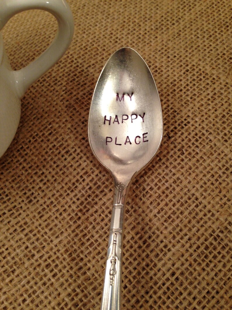 Stamped Coffee Spoon Hand Stamped Tea Spoon Stamped Utensil Etsy