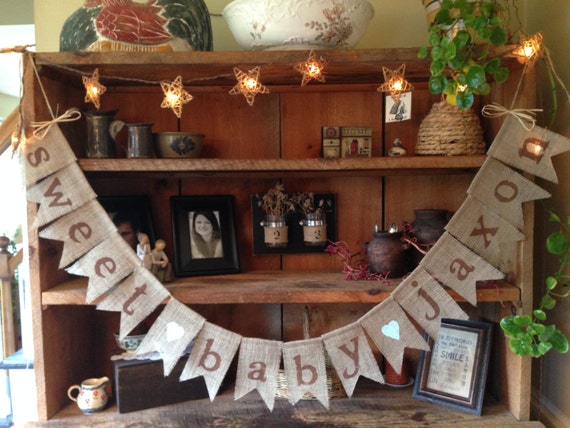 Baby Shower Banner Baby Shower Decoration Baby Girl Bunting Etsy