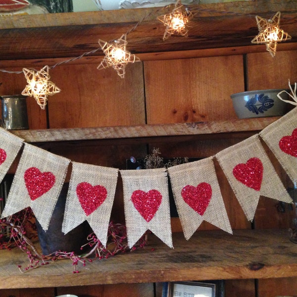 Heart Pennant Banner - Etsy