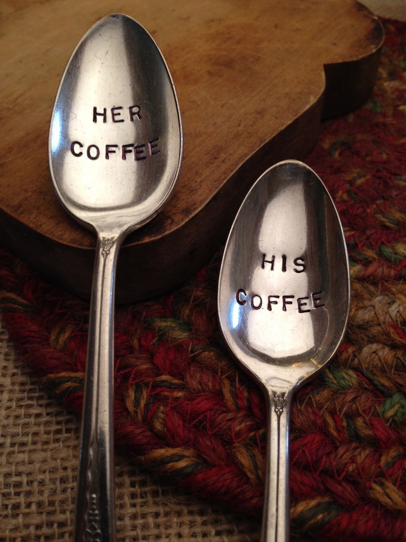 Hand Stamped Silver Teaspoons Silver Coffee Spoons Vintage Etsy