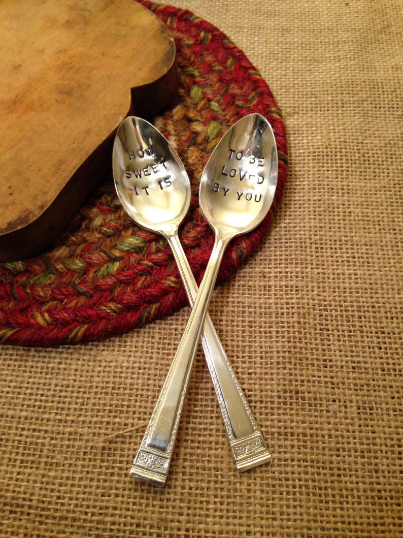 Handstamped Spoons Hand Stamped Vintage Coffee Spoon Hand Etsy