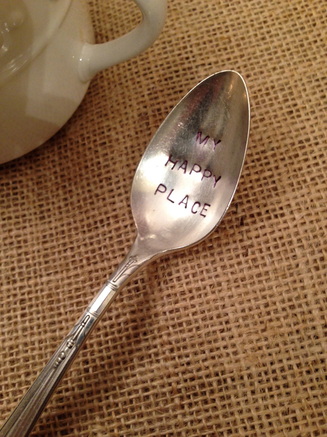 Stamped Coffee Spoon Hand Stamped Tea Spoon Stamped Utensil Etsy