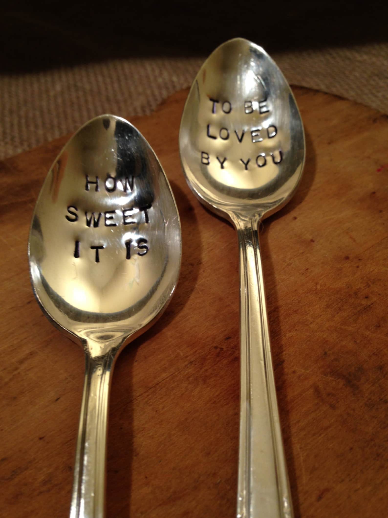 Handstamped Spoons Hand Stamped Vintage Coffee Spoon Hand Etsy