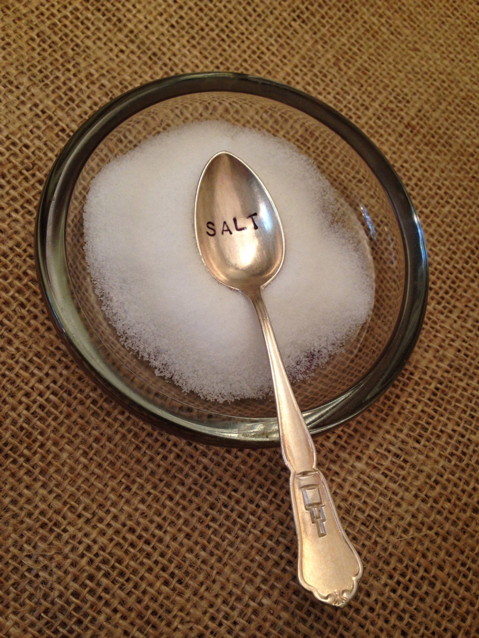 Hand Stamped Silver Salt Spoon Silver Demitasse Spoon Salt Etsy Israel