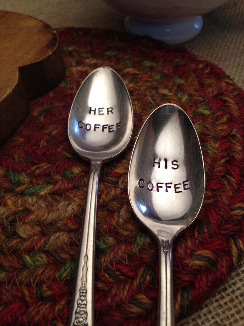 Hand Stamped Silver Teaspoons Silver Coffee Spoons Vintage Etsy