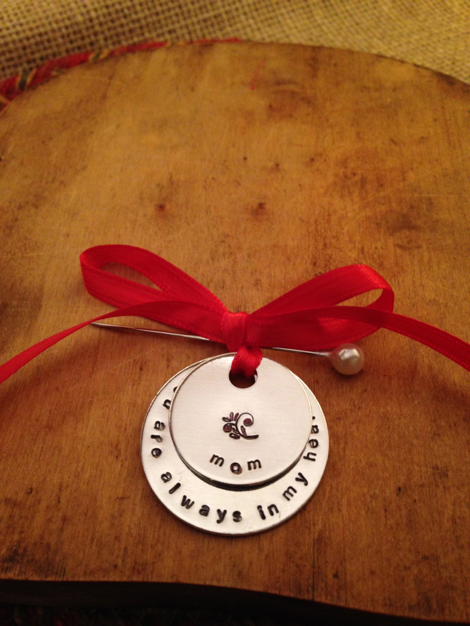 Boutonniere Memorial Charm Stamped Memorial Charm Men's Etsy