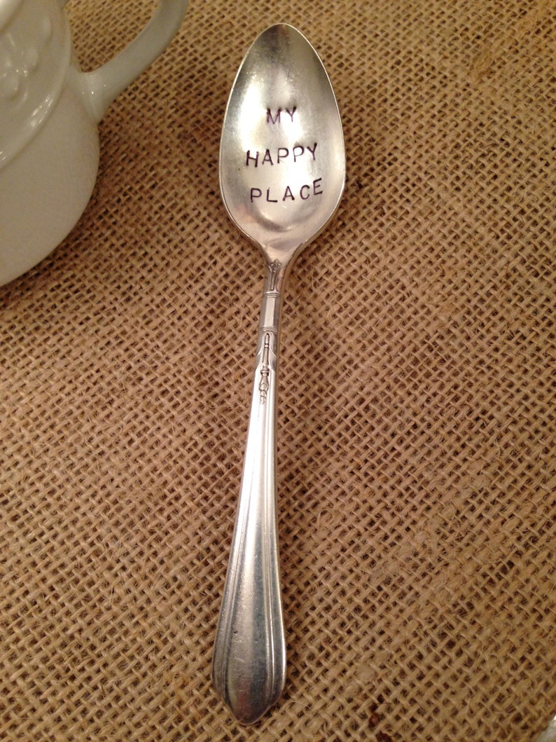Stamped Coffee Spoon Hand Stamped Tea Spoon Stamped Utensil Etsy