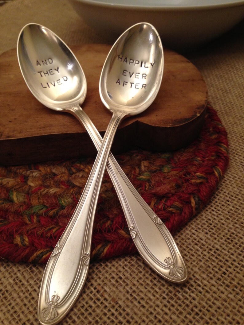 Hand Stamped Silver Soup Spoons Vintage Soup Spoons Ice Etsy
