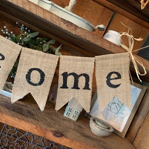 Welcome Banner, Burlap Welcome Banner, Welcome Party Banner, Welcome to our Home Banner. image 4